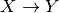X \rightarrow Y